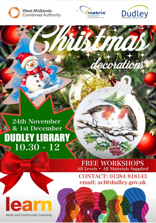 Dudley Library - Make a Christmas Decoration Free Workshops